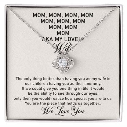 Mom, Mom, Mom, Mom... Love Knot Neclace