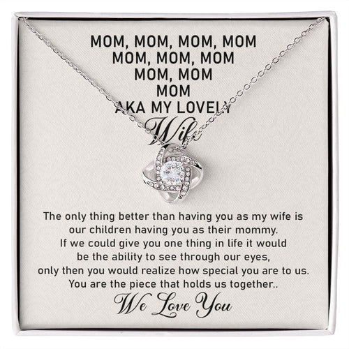 Mom, Mom, Mom, Mom... Love Knot Neclace