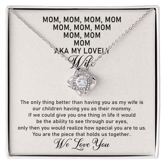 Mom, Mom, Mom, Mom... Love Knot Neclace