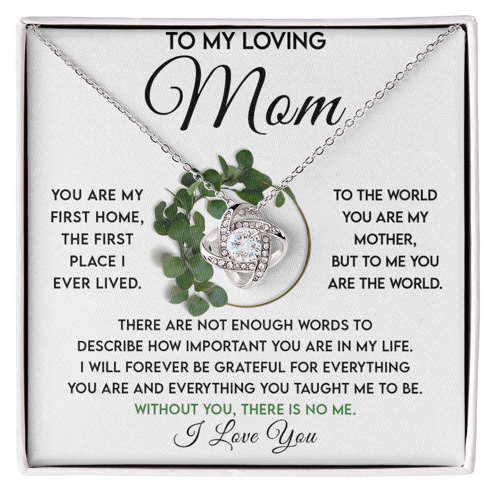 To My Loving Mom Ver2 Love Knot Neclace
