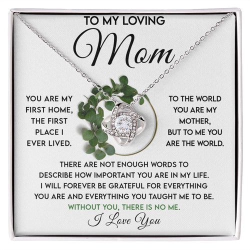 To My Loving Mom Ver2 Love Knot Neclace