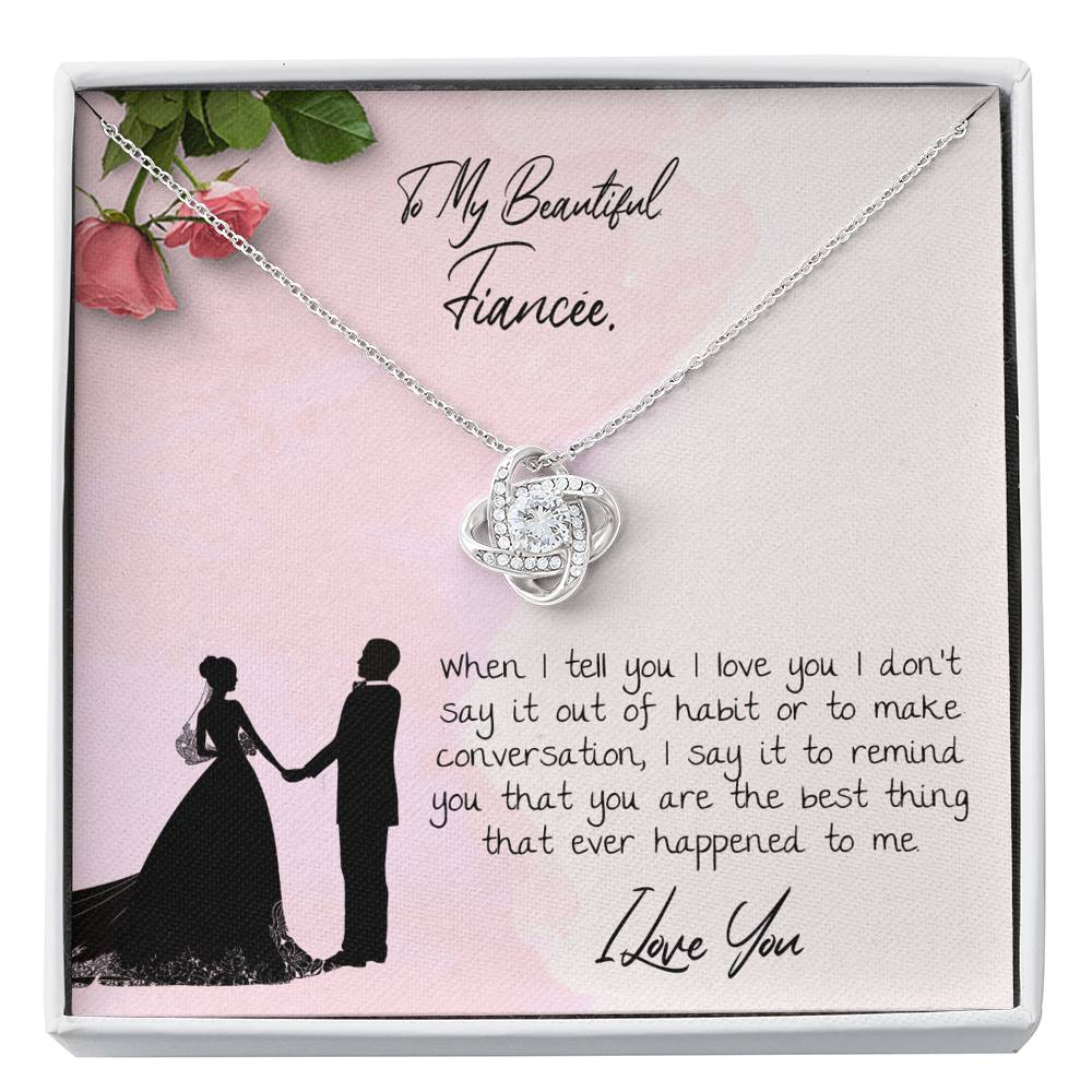 THE BEST THING THAT EVER HAPPENED TO ME - CARD Love Knot Neclace