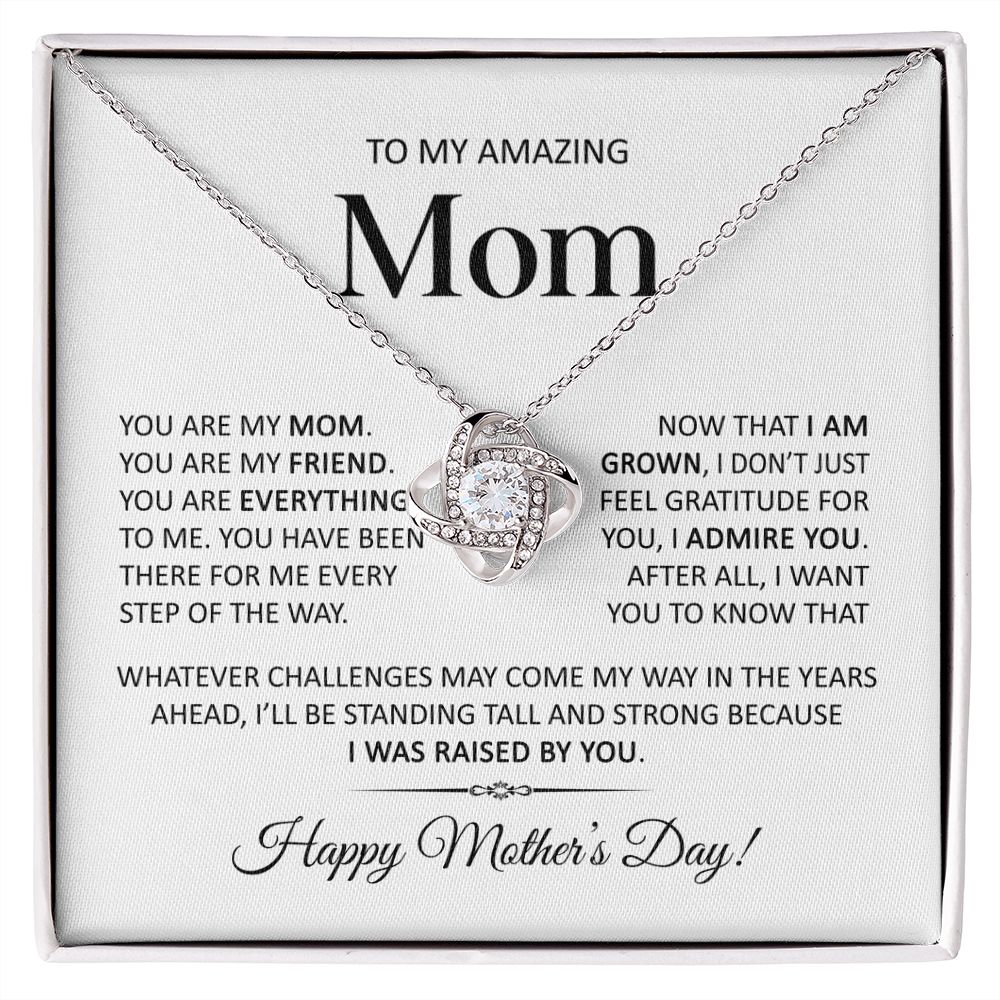 To my Amazing Mom Love Knot Neclace