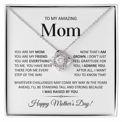 To my Amazing Mom Love Knot Neclace