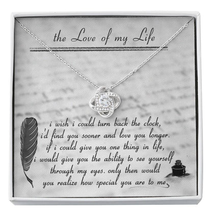 THE LOVE OF MY LIFE Love Knot Neclace