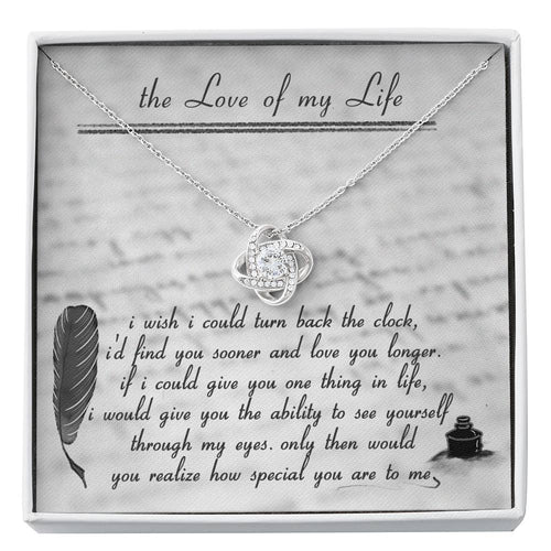 THE LOVE OF MY LIFE Love Knot Neclace