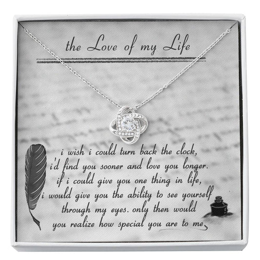 THE LOVE OF MY LIFE Love Knot Neclace