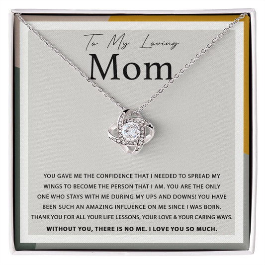 My Loving Mom - Spread My Wings Love Knot Neclace