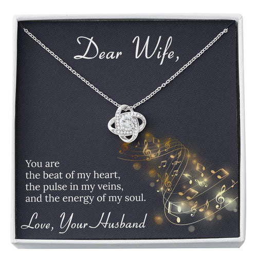 BEAT OF MY HEART Love Knot Neclace