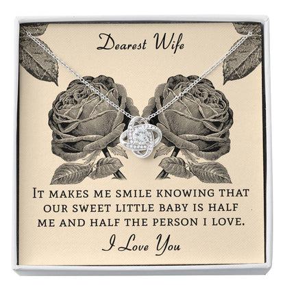 DEAREST WIFE - CARD Love Knot Neclace