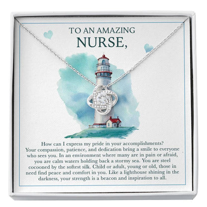 AN AMAZING NURSE - CARD Love Knot Neclace