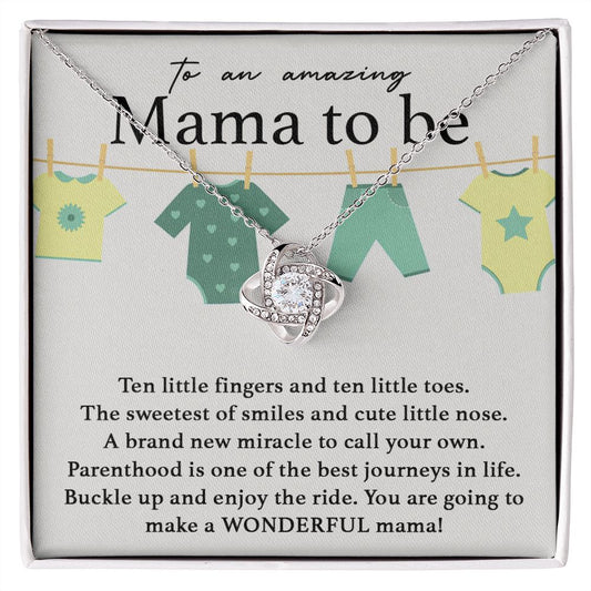 To An Amazing Mama To Be Love Knot Neclace
