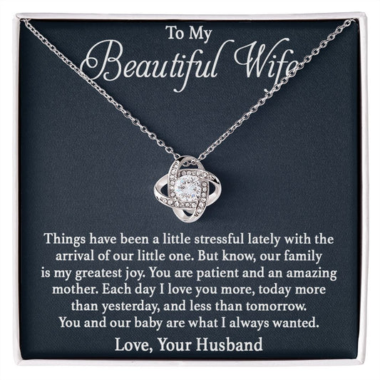 To My Beautiful Wife - Our Family Love Knot Neclace