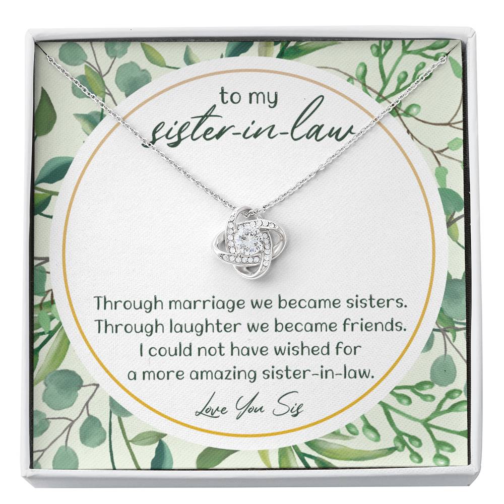 WE BECAME SISTERS - CARD Love Knot Neclace
