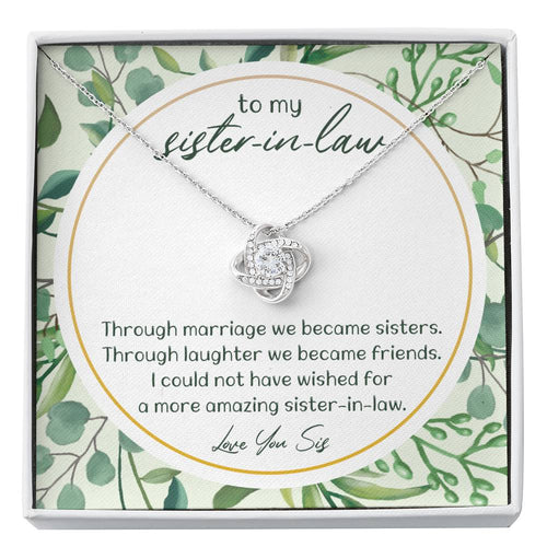 WE BECAME SISTERS - CARD Love Knot Neclace
