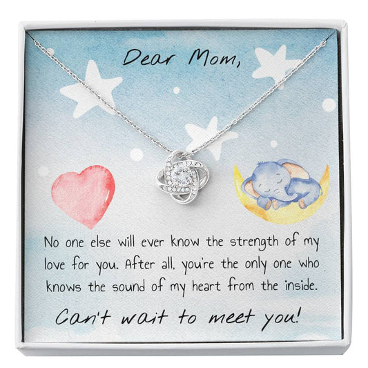 CAN'T WAIT TO MEET YOU - CARD Love Knot Neclace