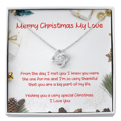 MERRY CHRISTMAS MY LOVE Love Knot Neclace