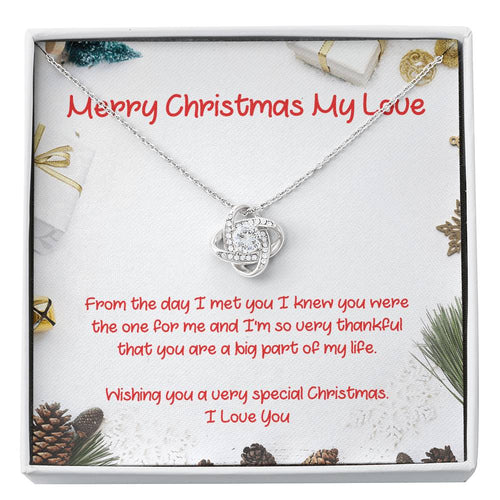 MERRY CHRISTMAS MY LOVE Love Knot Neclace