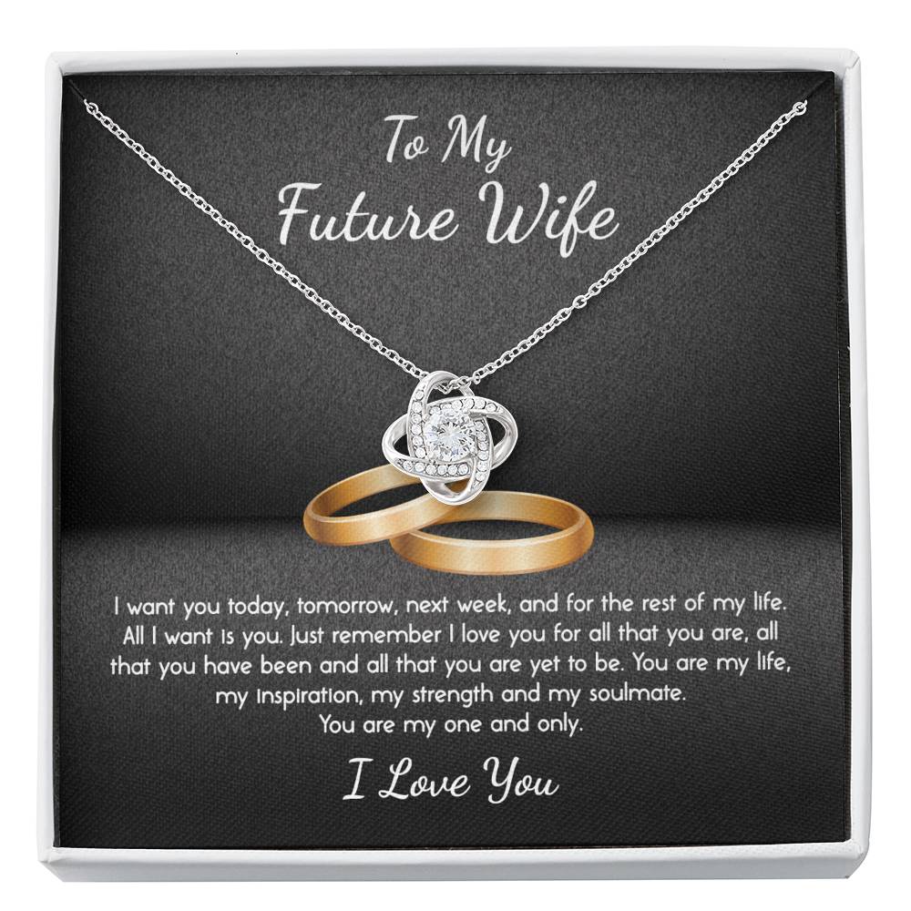 YOU ARE MY ONE AND ONLY - CARD Love Knot Neclace