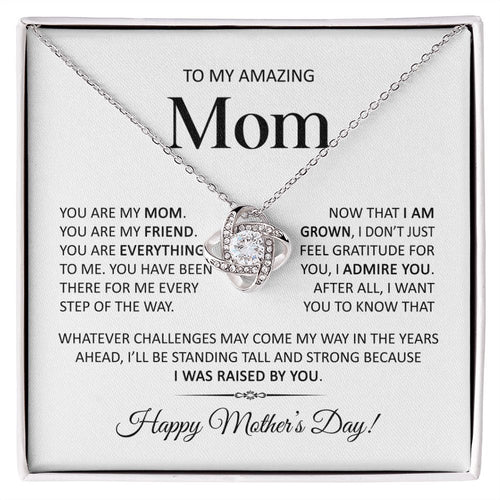 To my Amazing Mom Love Knot Necklace