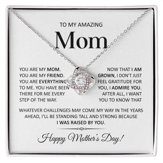 To my Amazing Mom Love Knot Necklace