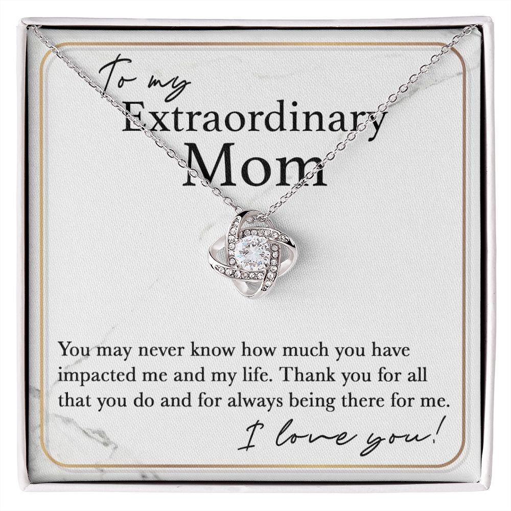 To My Extraordinary Mom Love Knot Neclace