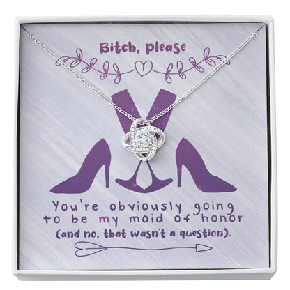 THAT WASN'T A QUESTION - CARD Love Knot Neclace