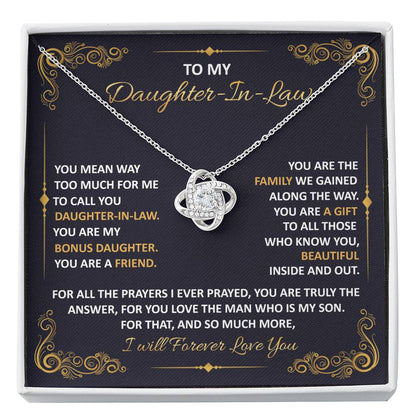 Mother in law to Daughter in law 1 Love Knot Neclace