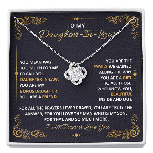 Mother in law to Daughter in law 1 Love Knot Neclace