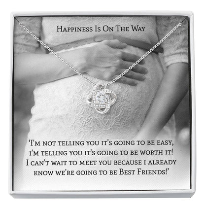 HAPPINESS IS ON THE WAY - CARD Love Knot Neclace