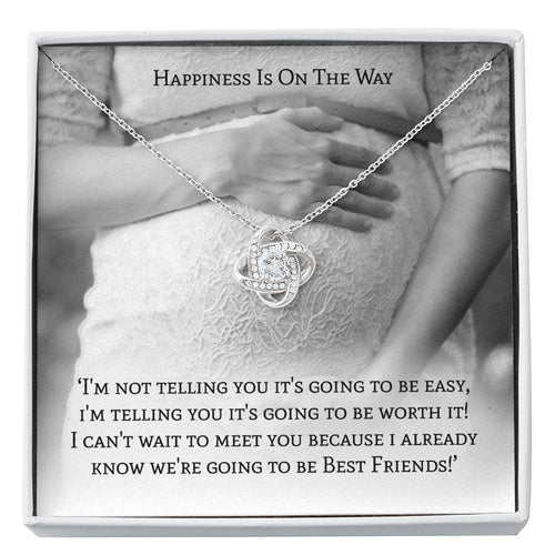 HAPPINESS IS ON THE WAY - CARD Love Knot Neclace