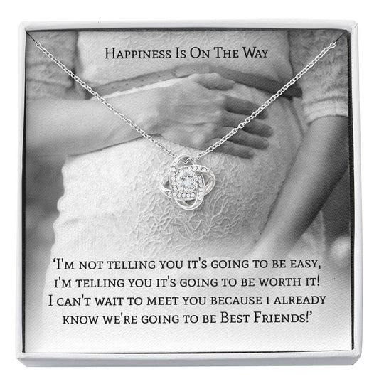 HAPPINESS IS ON THE WAY - CARD Love Knot Neclace