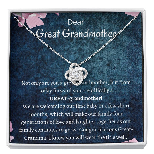 Pregnancy Love Knot Neclace