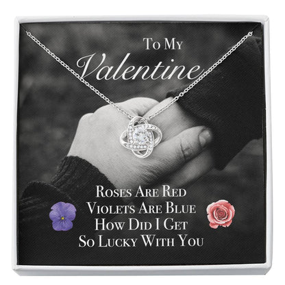 ROSES ARE RED Love Knot Neclace