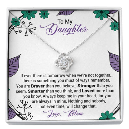 Mom to Daughter 2 Love Knot Neclace