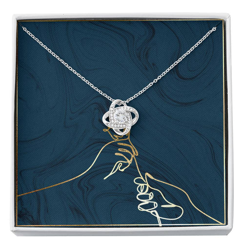 GOLD ROSE BLANK Love Knot Neclace