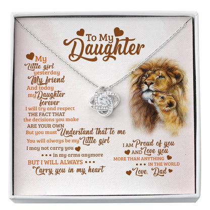 CARRY YOU IN MY HEART - CARD Love Knot Neclace