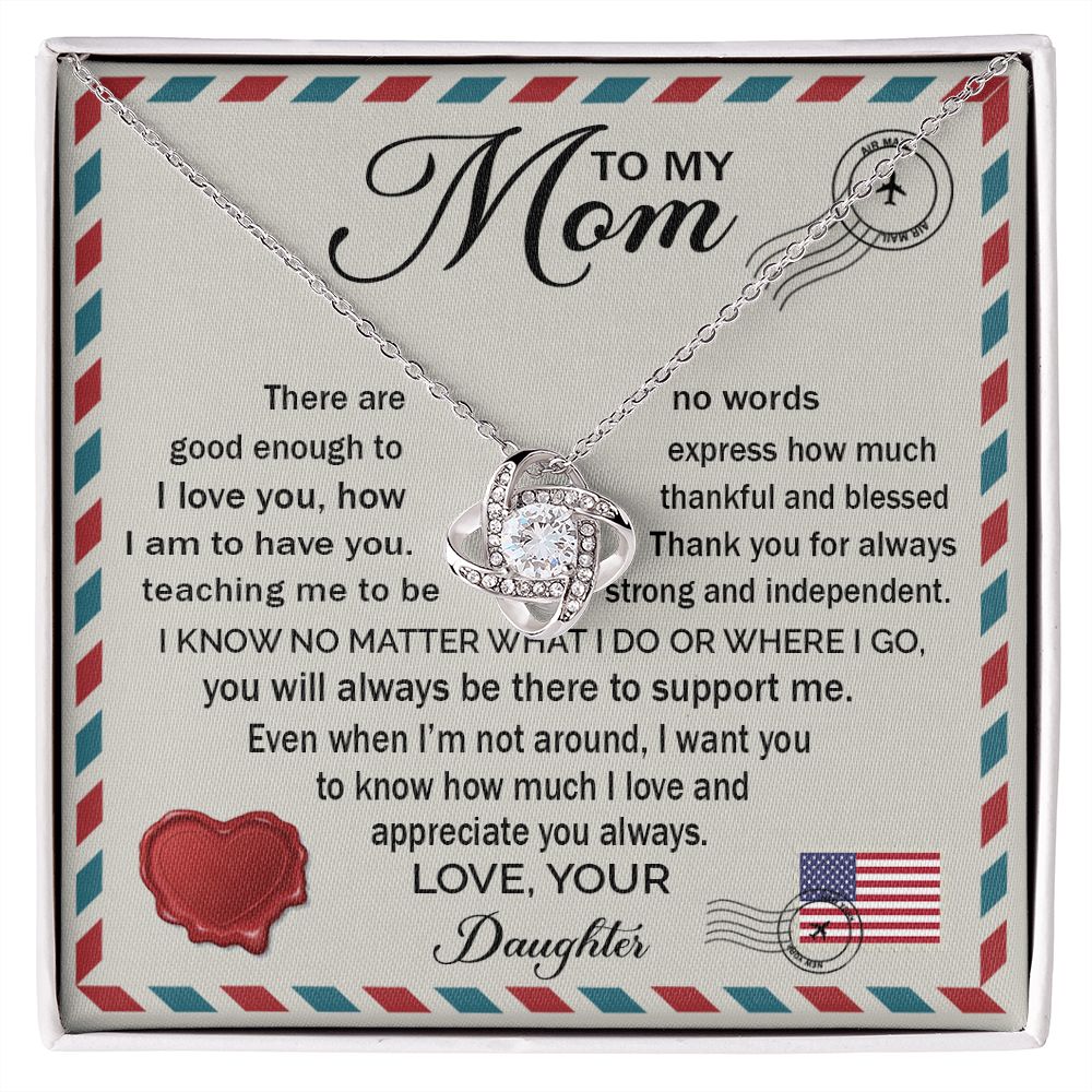 To My Mom - How Much I Love You Love Knot Neclace