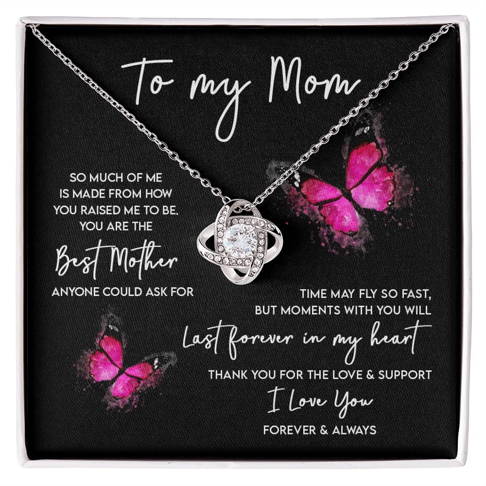 To My Mom - Last Forever in My Heart Love Knot Necklace