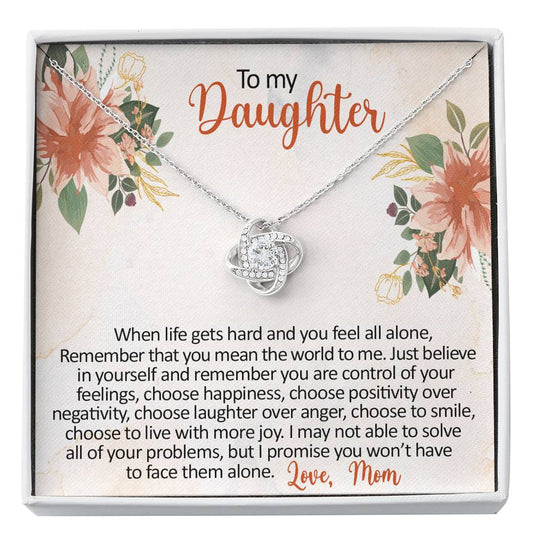 Mom to Daughter 4 Love Knot Neclace