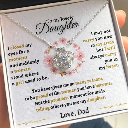 Gift for Daughter from Dad - I will always carry you in my heart