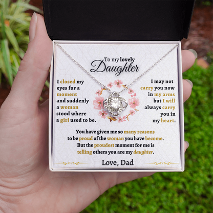 Gift for Daughter from Dad - I will always carry you in my heart
