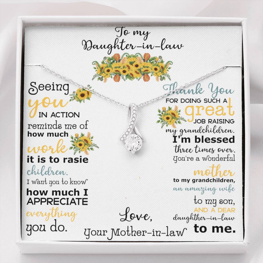 Gift for Daughter in Law - Alluring Beauty Necklace - I appreciate everything you do