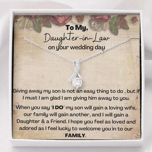 Daughter In Law Gift on Wedding Day, Future Daughter In Law, Wedding Gift, Bride Gift from Mother In Law, Daughter-In-Law Jewelry