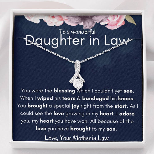 Gift for Daughter in law - Alluring Beauty Necklace - You were the blessing
