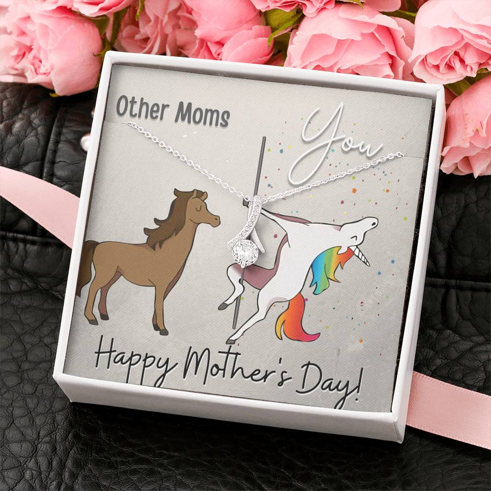 Alluring Beauty Necklace With Funny Card Mothers Day Gift