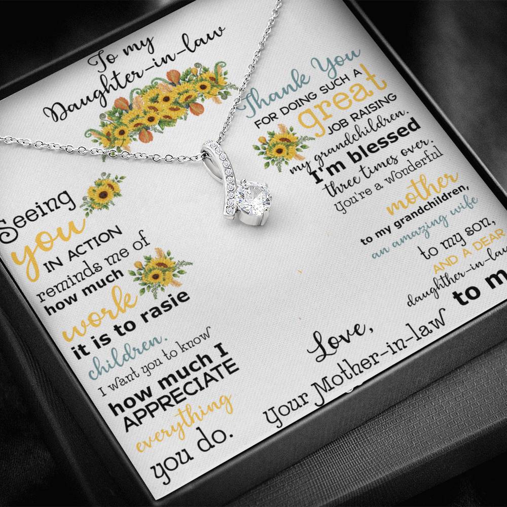 Gift for Daughter in Law - Alluring Beauty Necklace - I appreciate everything you do