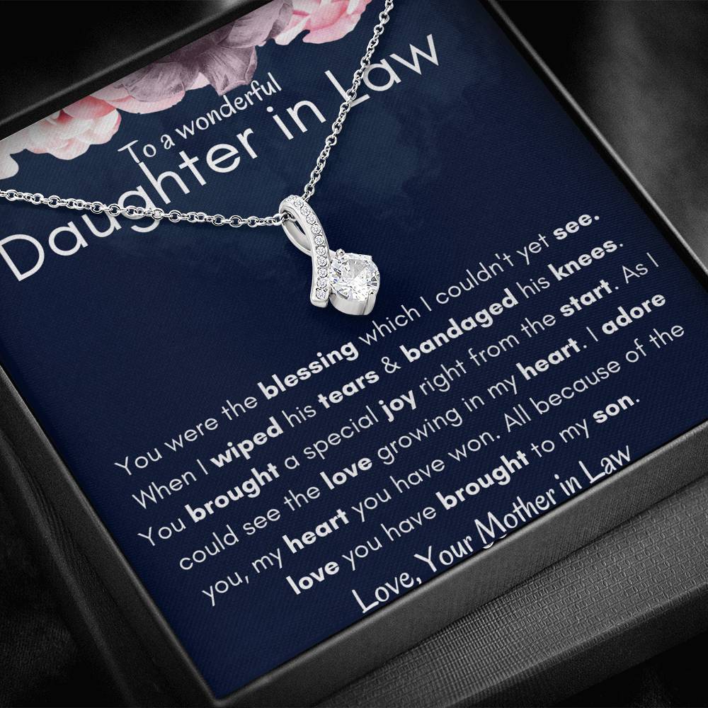 Gift for Daughter in law - Alluring Beauty Necklace - You were the blessing