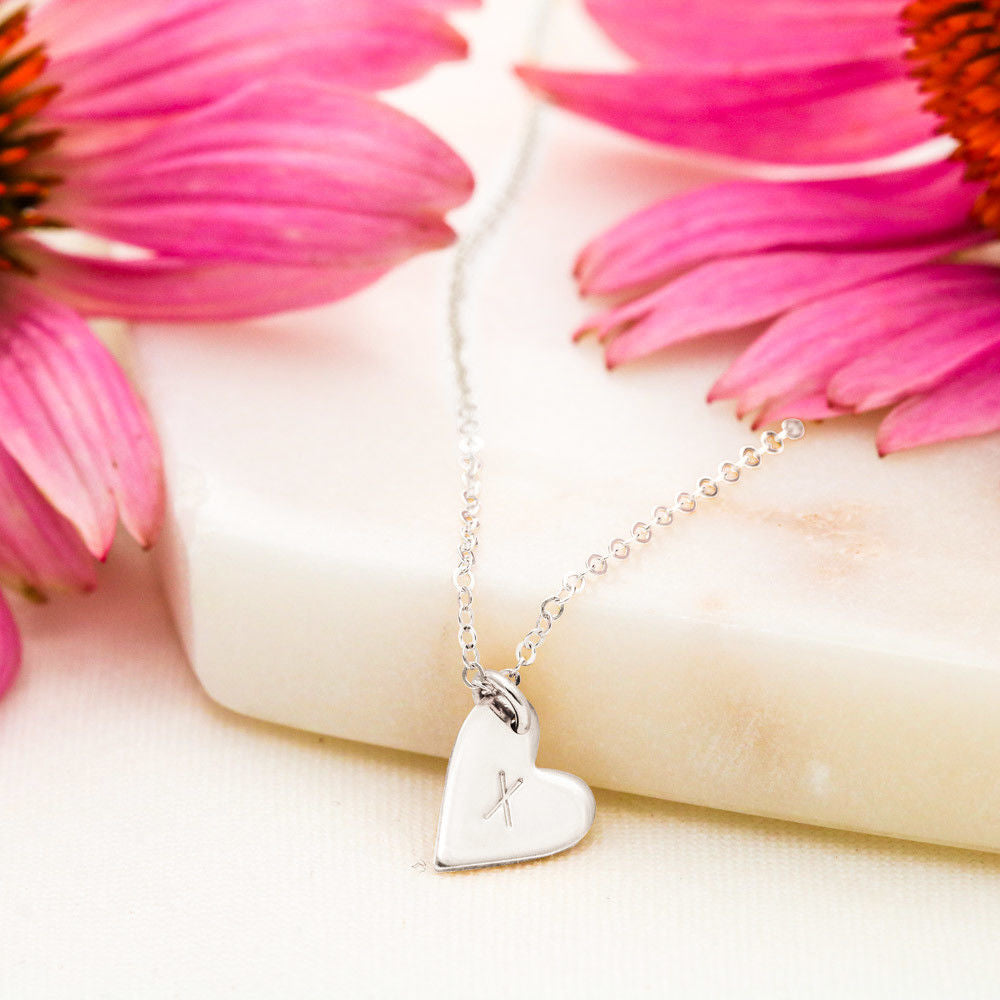 Gift For Mom For Mother's Day. Sterling Silver Engravable Necklace with Message Card
