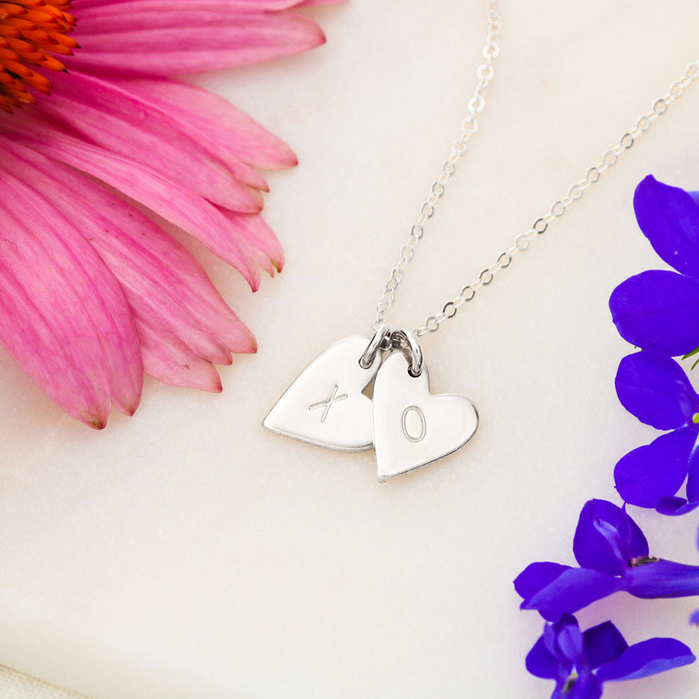 Gift For Mom For Mother's Day. Sterling Silver Engravable Necklace with Message Card